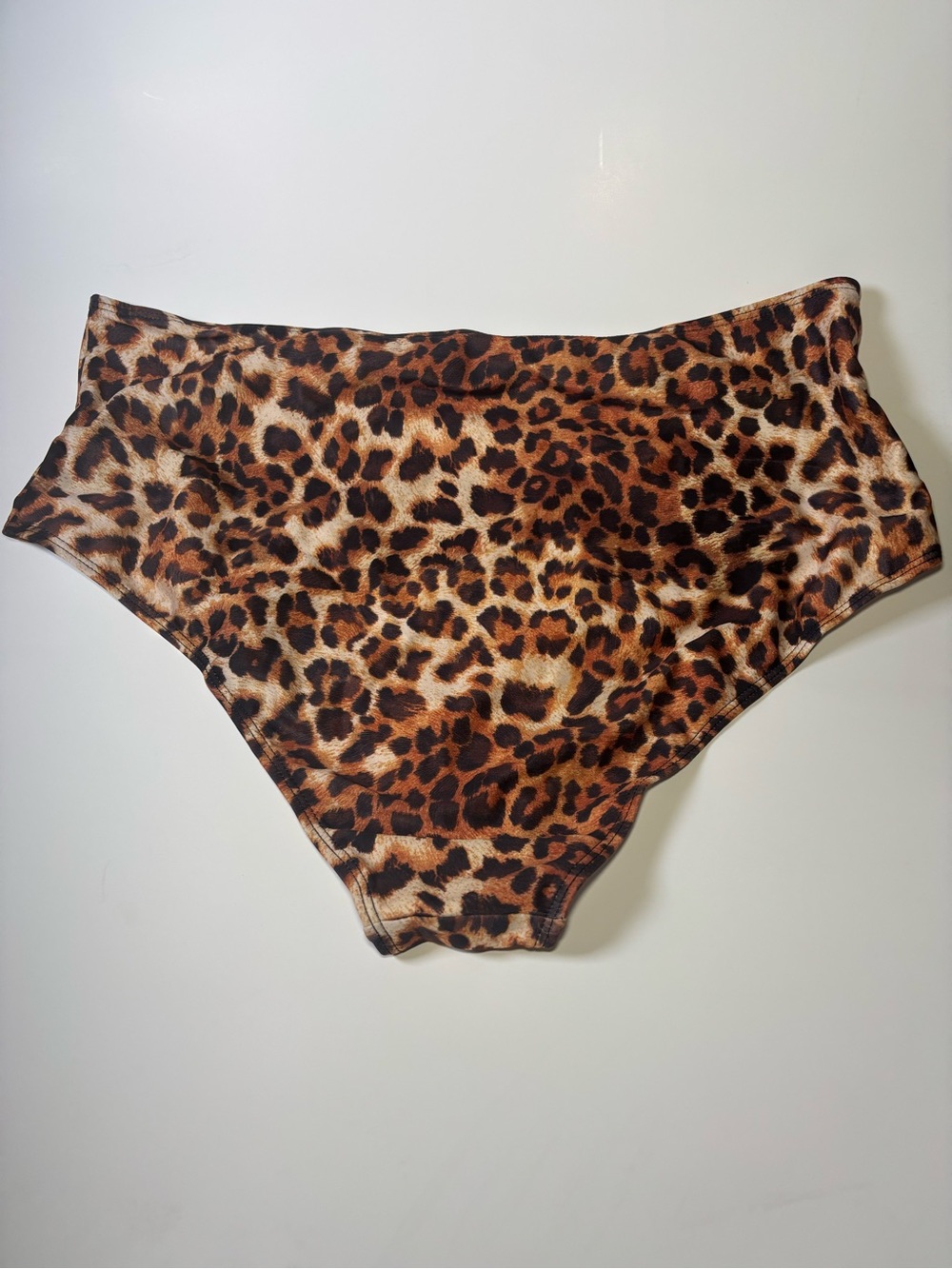Leopard Print High-Waist Bikini Bottoms - Picture 2 of 6